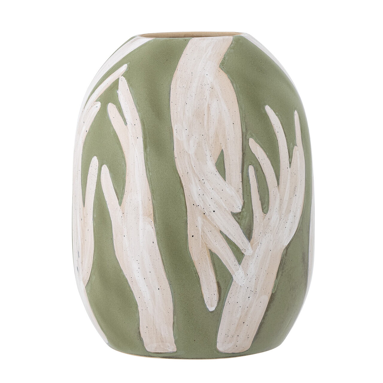 Vaza decorativa, Bloomingville, Adalena, 23.5x30.5 cm, ceramica, verde
