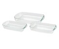 Set 3 vase de copt Termolex, 1.6 L / 2.6 L / 3.6 L, sticla termorezistenta