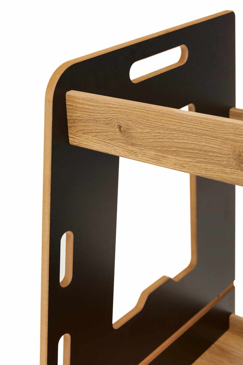 Turn de invatare, Hanah Home, Learning Tower, 40x90x50 cm, Negru / Natural - view 6