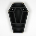 Raft de perete, Evila Originals, Cry038, 22x33x6 cm, Lemn masiv, Negru