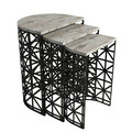 Set masute 3 piese, Hommy Craft, Stil, Alb