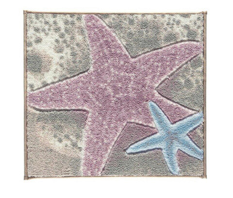 Covoraș de baie, confetti, sea star, 50x57 cm, poliamida, roz