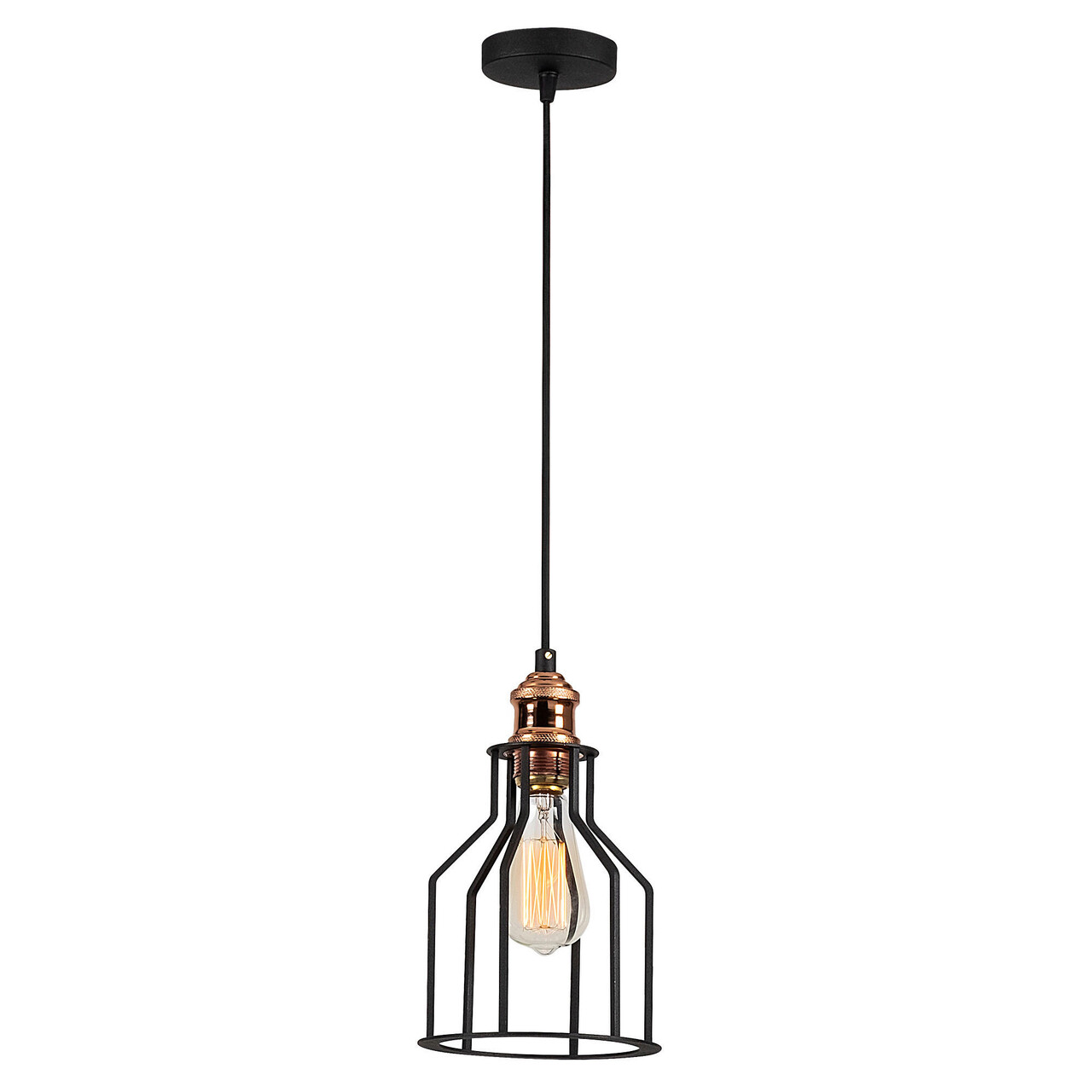 Lustra, Alby, 525NOR1501, Metal, Negru/Bronz - 2 | YEO