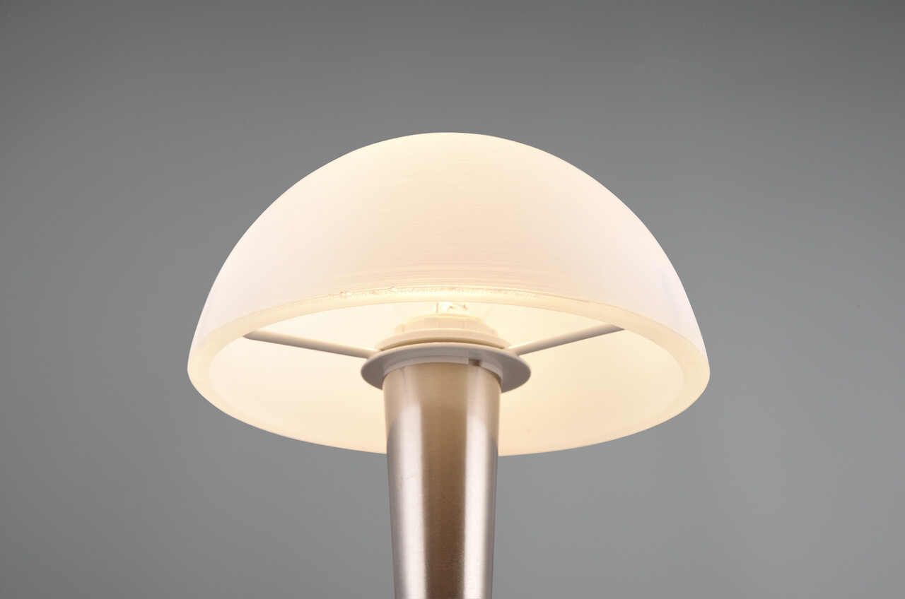 Lampa de masa Canaria, RL, 15x26.5 cm, 40W, 1x E14, metal, argintiu mat/ alb - 2 | YEO