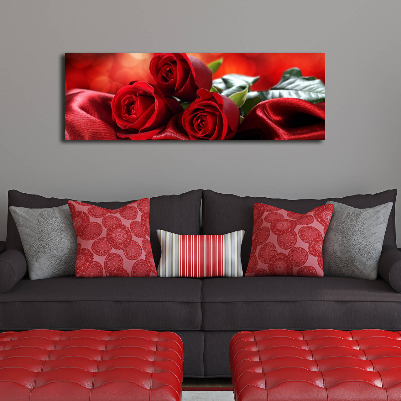 Tablou decorativ cu lumina LED, 3090DACT-31, 30 x 90 cm, Multicolor - view 2