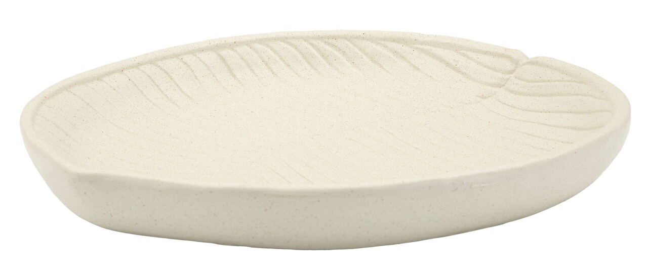 Vas decorativ Stons, Mauro Ferretti, 33x4x29 cm, polirasina, crem