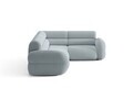 Coltar dreapta 5 locuri, Neo, Micadoni Home, 295x210x83 cm, tesatura Boucle, albastru deschis
