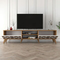 Comoda TV, Hommy Craft, Class, 180x44x35 cm, Nuc/Alb
