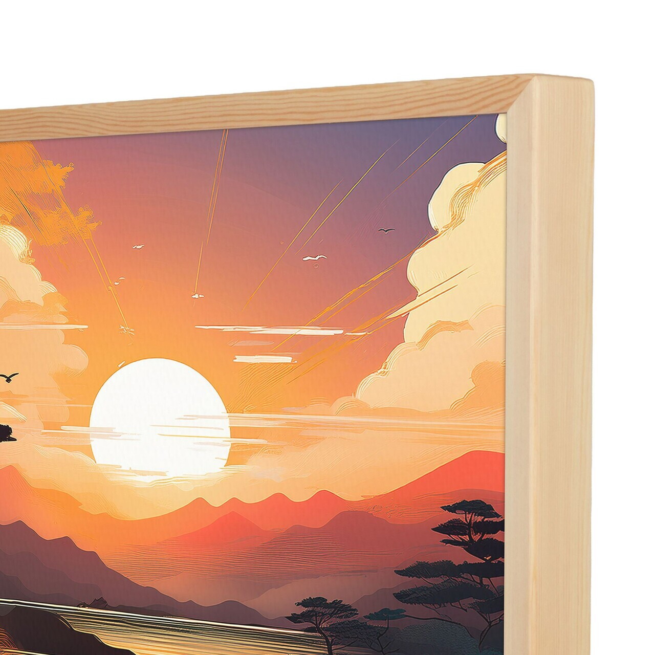 Tablou decorativ, Cc-D-Ah-1002 45 x 60, Canvas, Cadru: 100% LEMN (Grosime: 18 mm), Multicolor - view 3