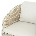 Scaun dining, Cancun, L.74 l.78 H.80 cm, aluminiu, alb/gri