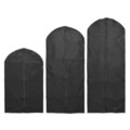 Set 3 huse pentru haine, Brabantia, Black, 60x100/60x135/60x150 cm, nailon, negru