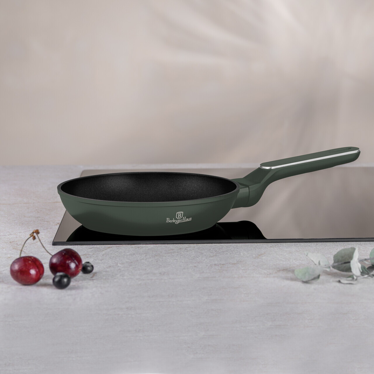 Set 3 tigai Berlinger Haus, Matte Green, 20/24/28 cm, aluminiu forjat, verde mat - view 4