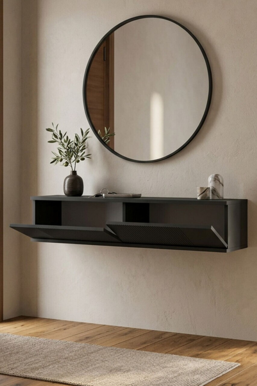 Dulap, Hanah Home, Corsa 120, 120x25.5x29.6 cm, Antracit — imaginea 4