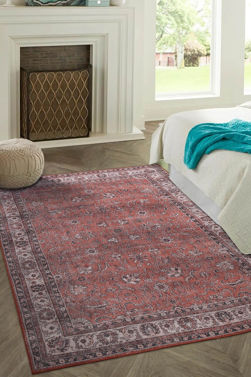 Covor, Folk Chenille, 210x310 cm, Poliester, Rosu
