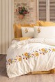 Lenjerie de pat dubla, Pamuya - Mustard, Cotton Box, Bumbac Ranforce