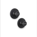 Set 2 agatatori pentru prosoape, Brabantia, Dark Grey, 4.8x4.8x2.9 cm, polipropilena, gri inchis