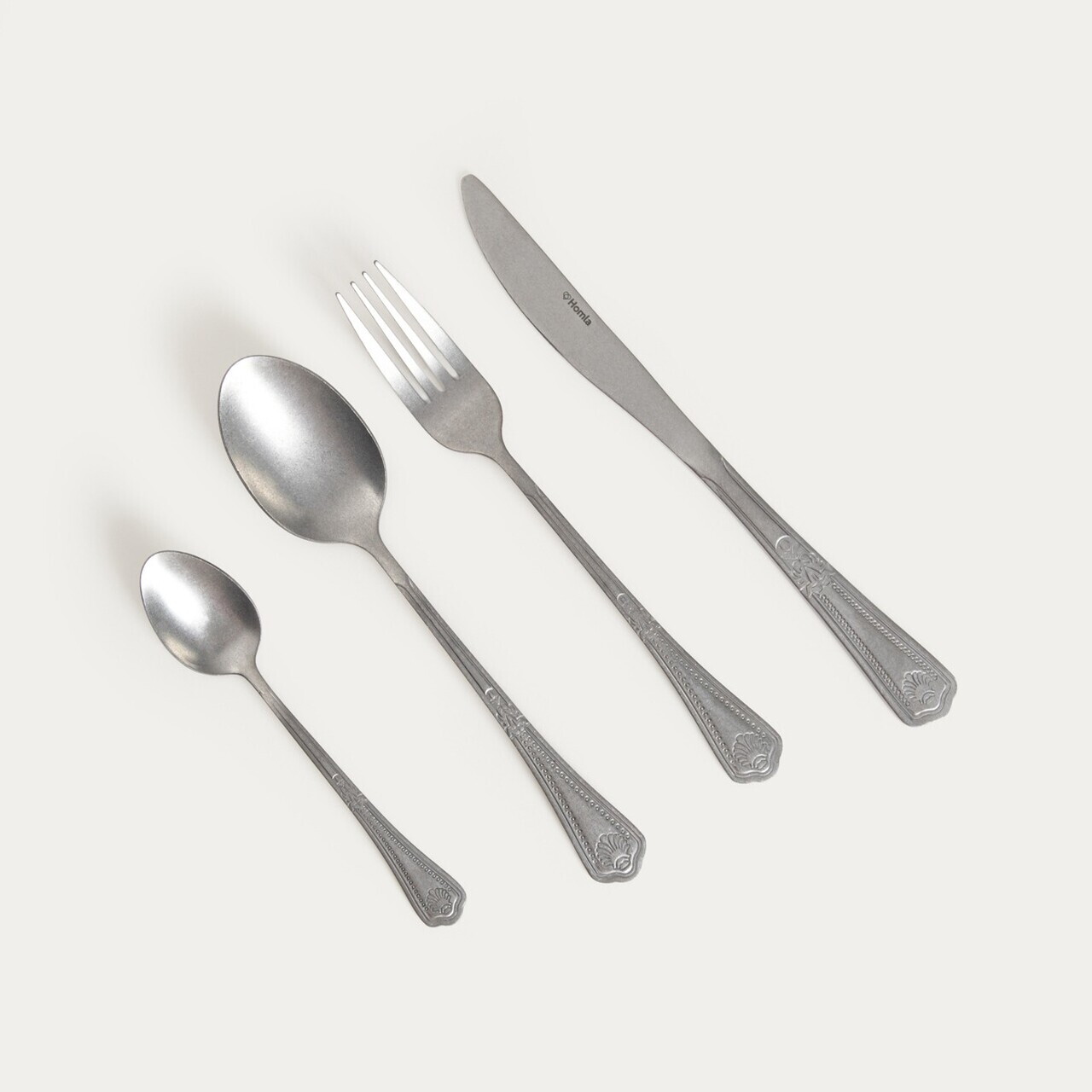 Set tacamuri 24 piese Mercer, Homla, inox, argintiu