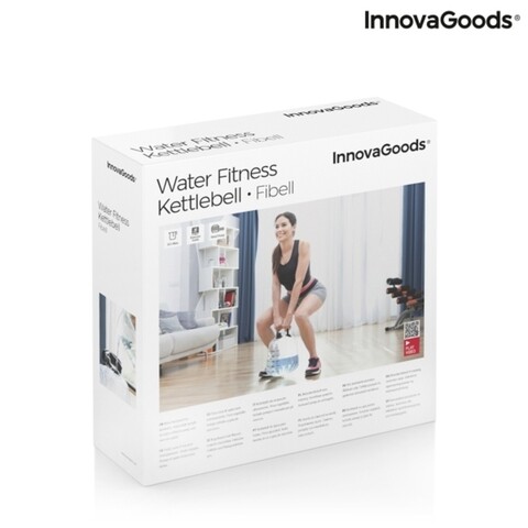 Kettlebell cu apa pentru antrenament fitness cu ghid de exercitii, Fibell InnovaGoods, max. 10 kg
