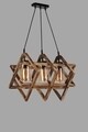 Candelabru, Luin, 8310-3, E27, 60 W, lemn/metal