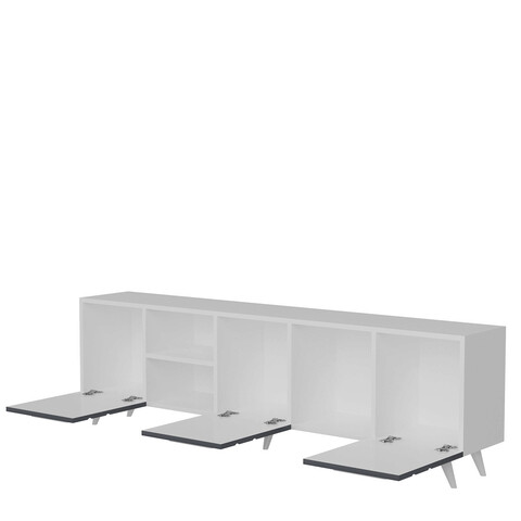 Comoda TV, Avva Home, Wing, 180x53x31.3 cm, Antracit/Alb - 2 | YEO