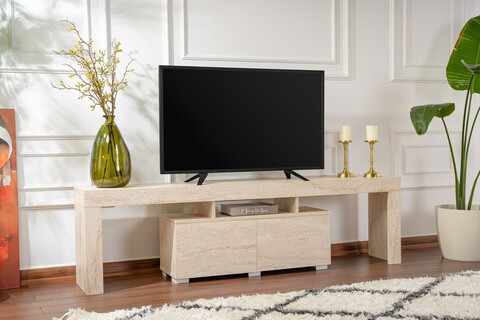 Comoda TV, Nordure, Enclave, 180x50x31 cm, PAL, Travertin