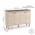 Consola, Hanah Home, Luvia, 150x100.82x29.6 cm, Travertin / Nuc Venezia