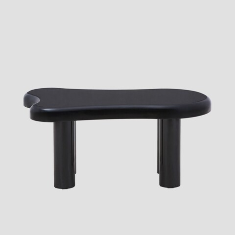 Masuta de cafea Alto, Homla, 100x60x45 cm, MDF, negru lucios