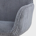 Scaun Pema, Homla, 60x56x82 cm, lemn/catifea din poliester, gri