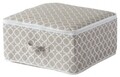 Husa pentru depozitare cu fermoar Madison, Compactor, 46x46x20.5 cm, alb/maro
