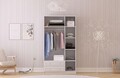 Dulap pentru haine, Rabi, Rb-186, 105x182x52 cm, Alb mat