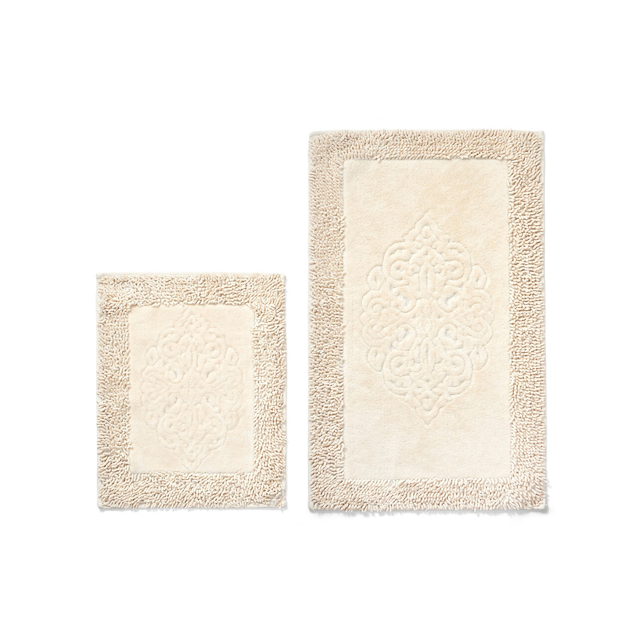 Set covorase de baie, L'essentiel Maison, Cottonkt 000043, Crem - imagine 2