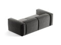 Canapea 2 locuri, Bergamo, Cosmopolitan Design, 224x108x70 cm, tesatura structurata, grafit