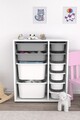 Dulap multifunctional, Estella, Zen 2D2K6U, Alb/Gri