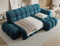 Coltar extensibil stanga 3 locuri ELTAP, Ceedro, 283x165x98 cm, lemn/poliester, albastru inchis