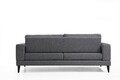 Canapea extensibila cu 3 locuri, Artie, 560ARE1307, Lemn de fag / PAL, Gri inchis