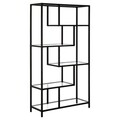 Corp biblioteca, Modara, By-30, Negru / Transparent