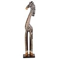 Decoratiune, Zebra, Creaciones Meng, 60 cm, lemn de arbore de matase, negru/alb