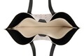 Geanta, Lucky Bees, 346 Cream Black, piele ecologica, crem/negru