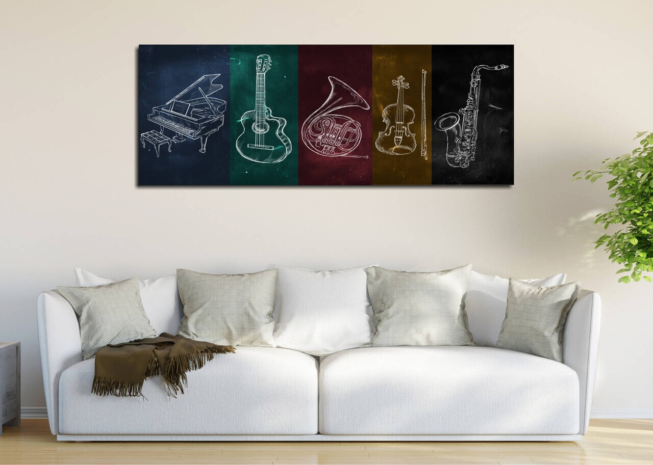 Tablou decorativ, PC027, Canvas, 30 x 80 cm, Multicolor — imaginea 2