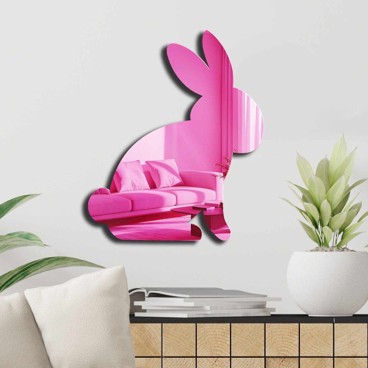 Oglinda decorativa, EAS001PINK, Partea de jos: 100% EVA (Grosime: 10 mm), Roz - view 3