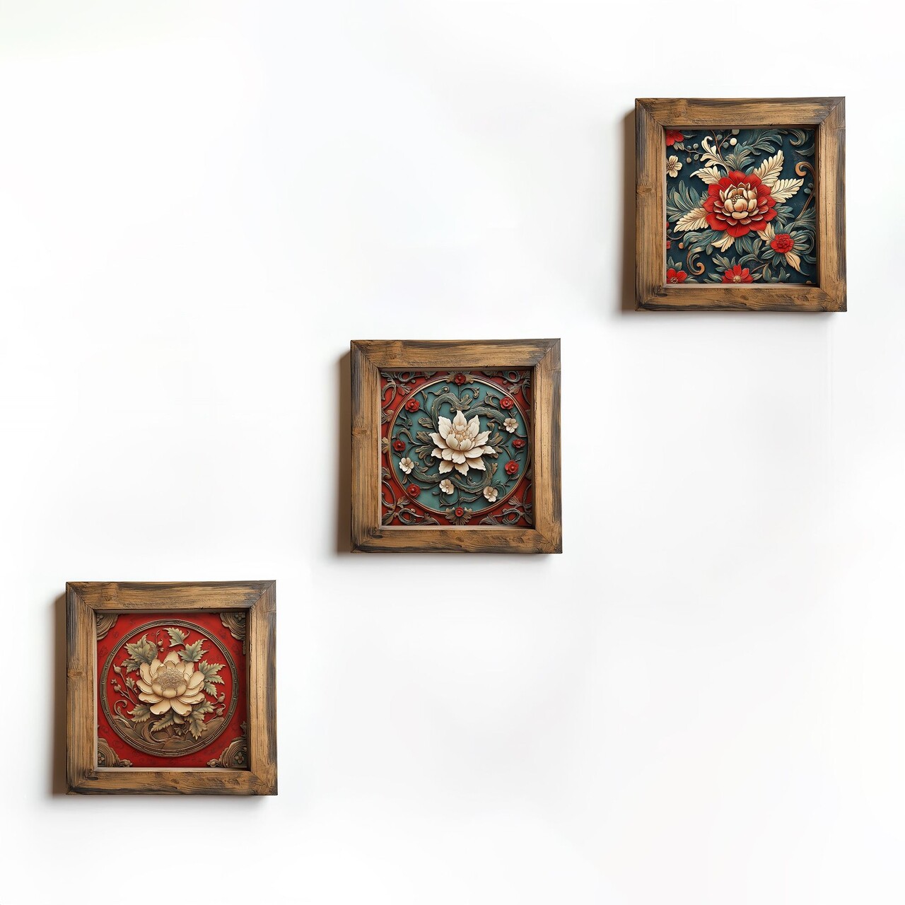 Set 3 tablouri decorative, UKZM077, Imprimat UV, Multicolor - view 2