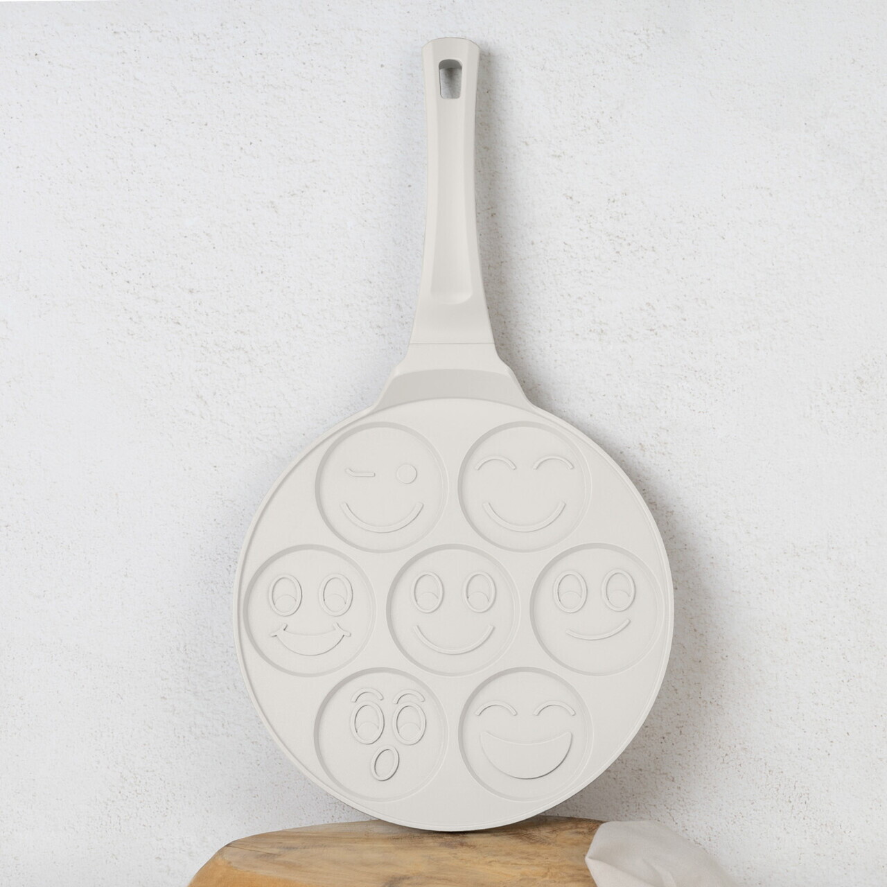 Tigaie pentru clatite, 7 forme emoji Berlinger Haus, Sahara, 26 cm, aluminiu turnat, crem mat - imagine 2