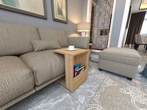 Masuta de cafea raffline, 45x36x64.4 cm, pal, stejar