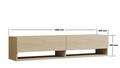 Comoda TV, Asse Home, Arges, 141x31x30 cm, PAL , Travertin