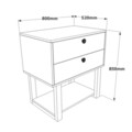 Dulapior, Locelso, MN03, 80x85x52 cm, Nuc / Antracit