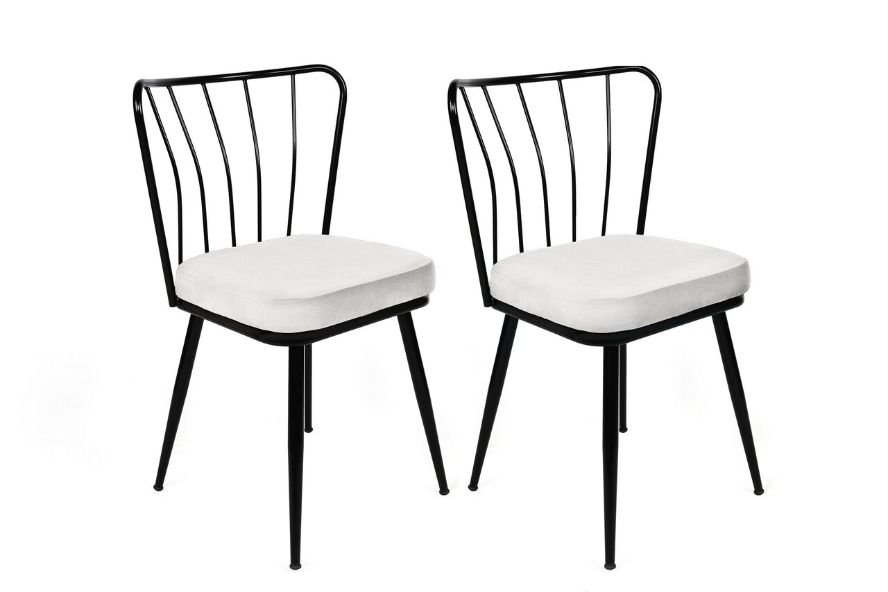 Set scaune 2 piese, Hanah Home, Yıldız -940 V2, Negru - imagine 8
