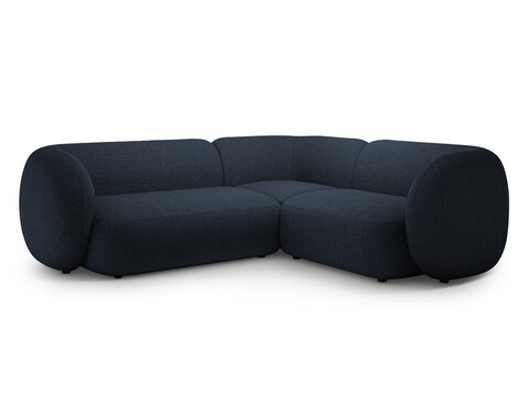 Coltar dreapta 4 locuri, Kate, Micadoni, 252x220x76 cm, tesatura boucle, albastru inchis