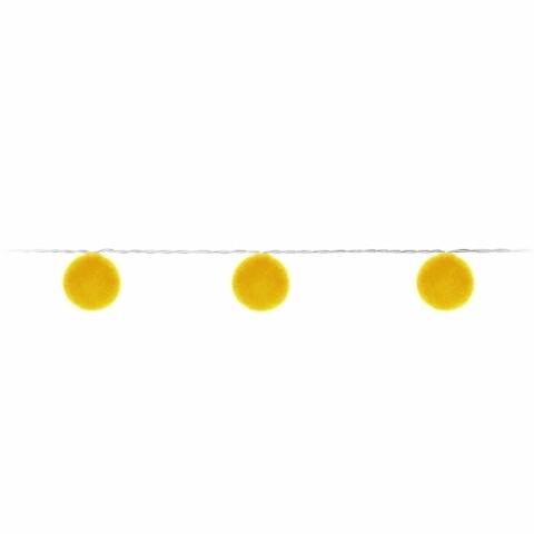 Ghirlandă cu 10 Led-uri Ball Puff Yellow