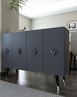 120x80x29.6 cm, Antracit;Argintiu