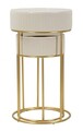 Set 2 masute inalte Wedding, Mauro Ferretti, 50x90 cm, 40x70 cm, lemn de pin/MDF/metal, crem/auriu